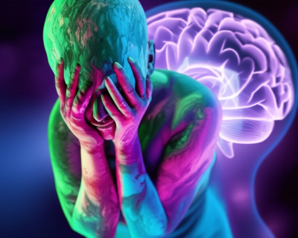 Illustration depicting the sensation of positional vertigo and its neurological connection