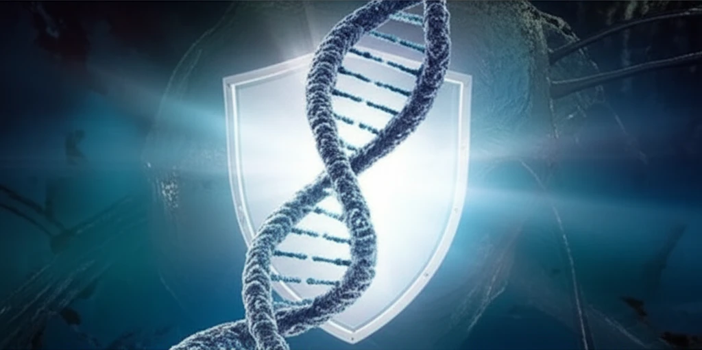 Illustration of M7824's dual mechanism targeting PD-L1 and TGF-β in cancer cells.