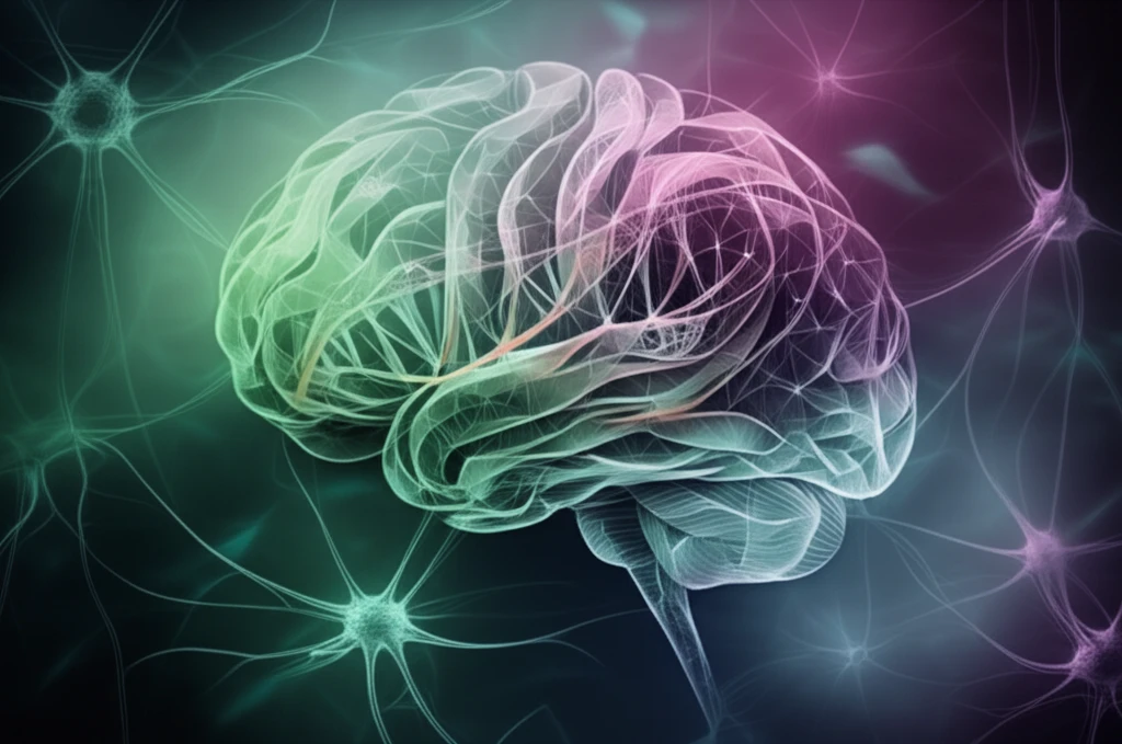 Interconnected neurons forming a brain shape, symbolizing Huntington's disease research.