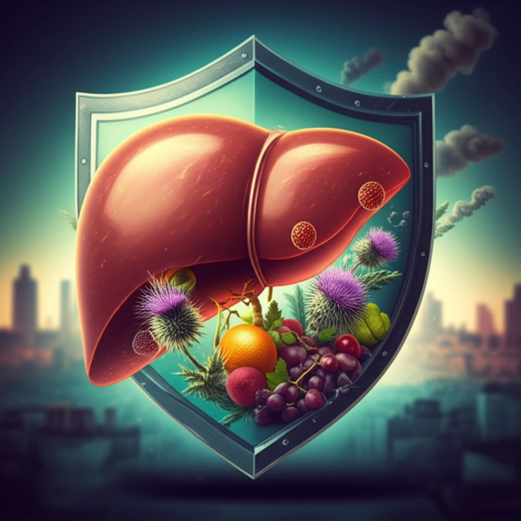 A healthy liver protected by silymarin and rutin.