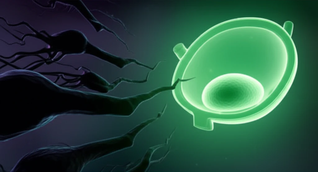 Illustration of a bladder protected by BCG, fending off cancer cells.