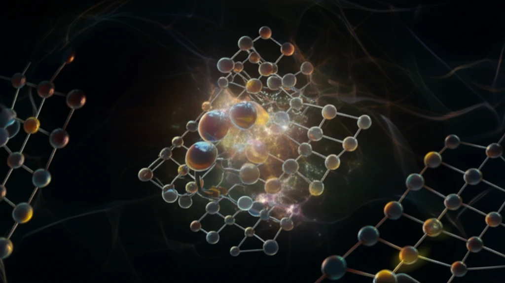 Molecular synthesis illustration.