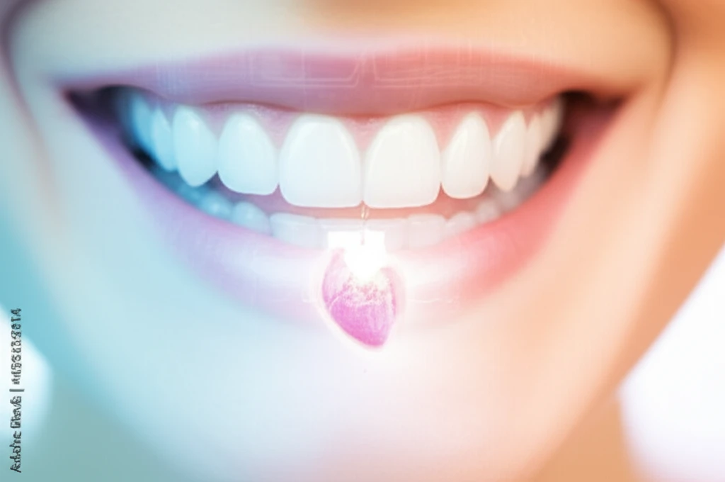 A healthy smile protecting a glowing heart, symbolizing the link between gum health and cardiovascular well-being.