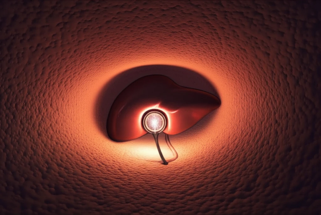 Amplatzer Vascular Plug sealing a chest tube tract in the liver.