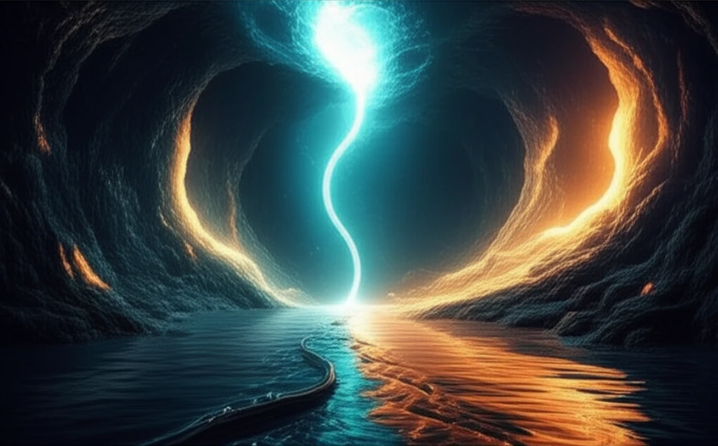 Endoscopic view of biliary ducts merging, representing EUS and ERCP convergence.