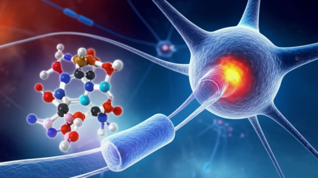 Illustration of 5-BDBD molecule selectively targeting a P2X4 receptor.
