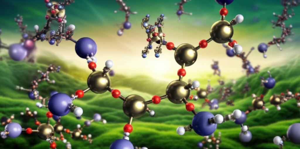 Microscopic view of a chemical reaction with nickel catalysts activating C-H bonds.