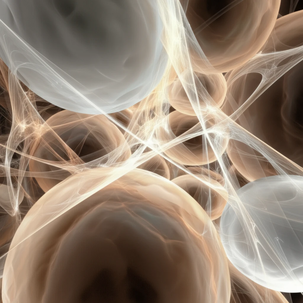 Illustration of lung cells being healed by tissue factor molecules.