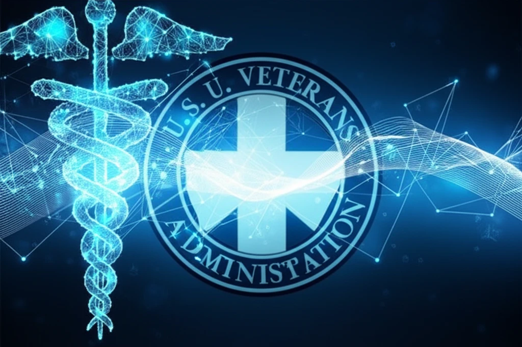 Digital illustration of a medical caduceus formed by interconnected networks representing healthcare informatics.
