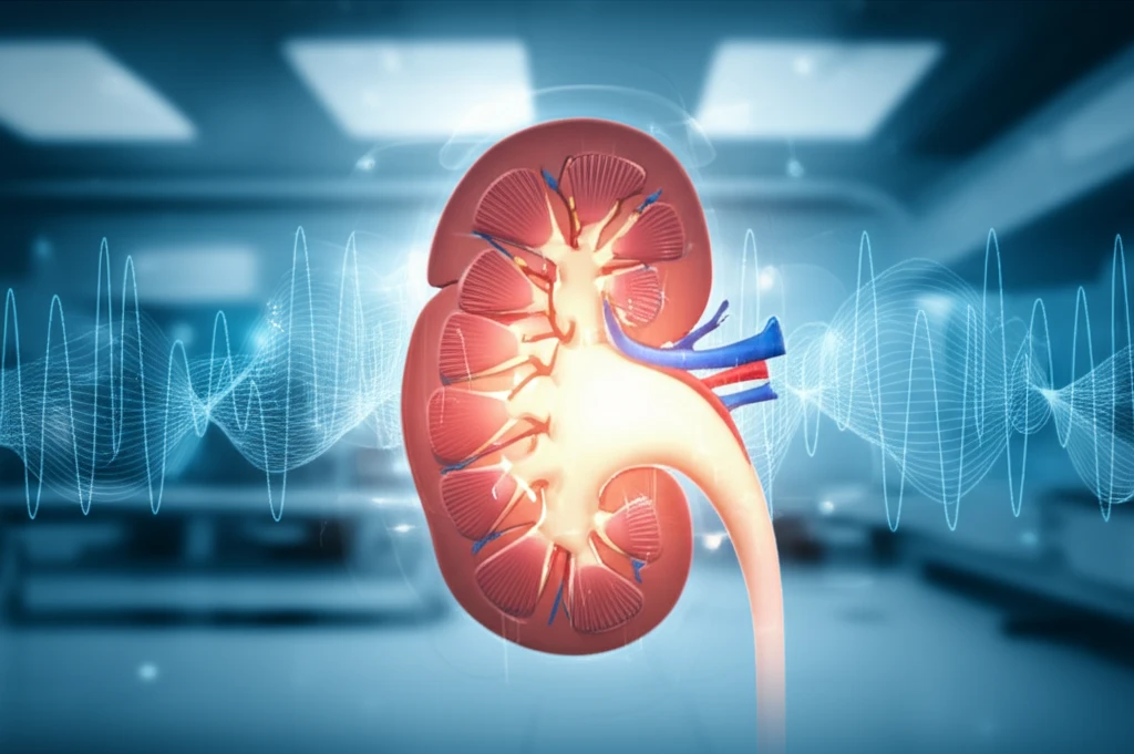 Futuristic kidney transplant ultrasound scan