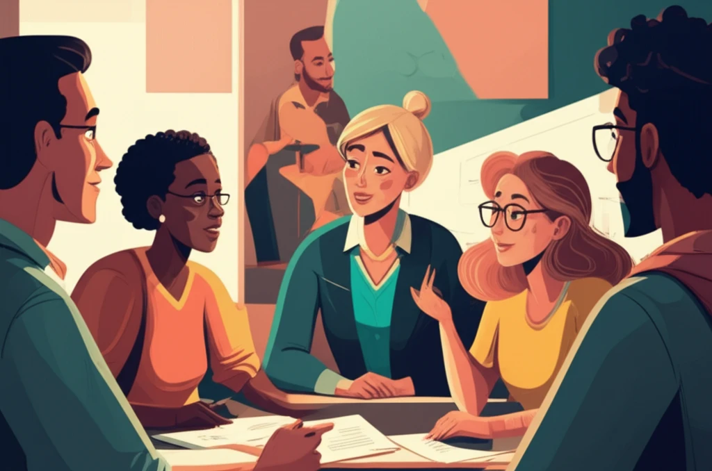 Diverse students communicating effectively in a classroom.