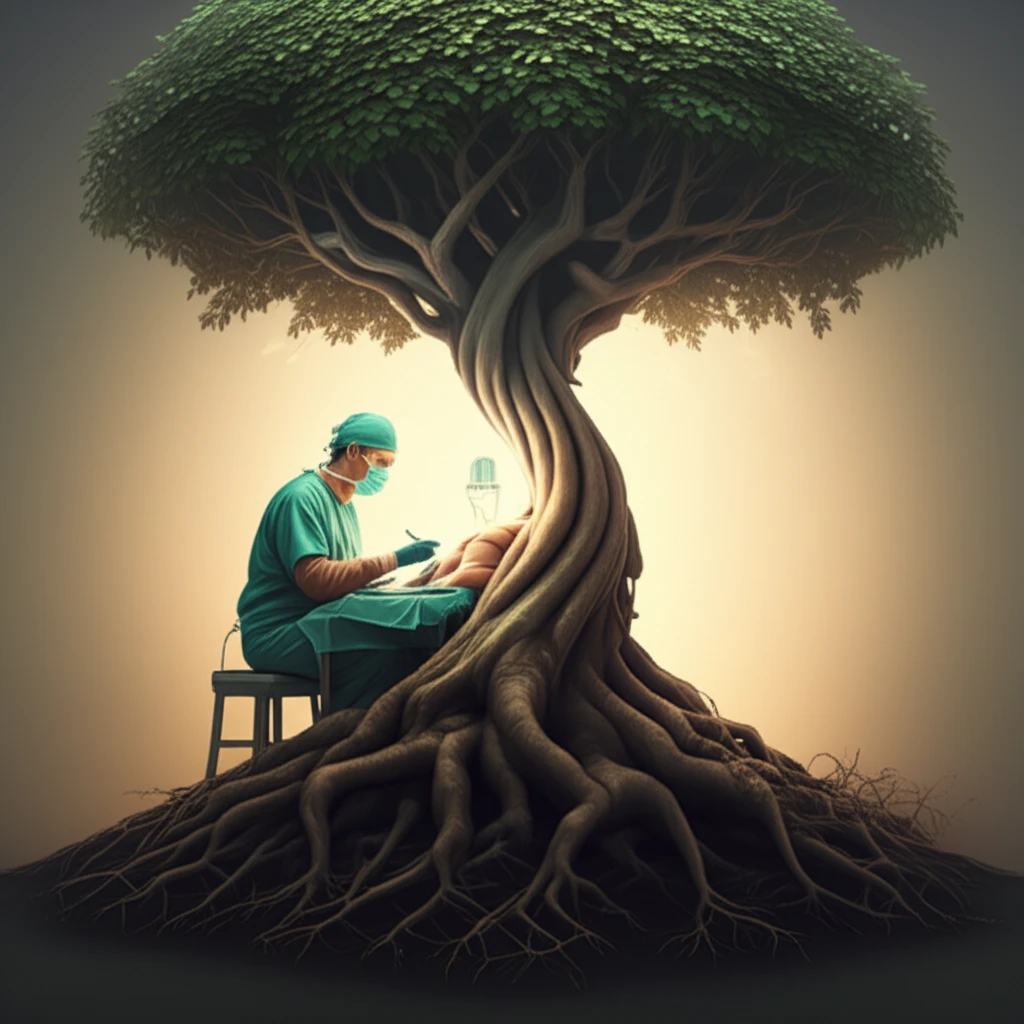 Surreal illustration symbolizing the importance of managing pre-existing health conditions in surgical outcomes.