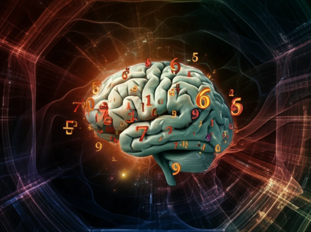 Brain with multiplication symbols representing problem size and interference