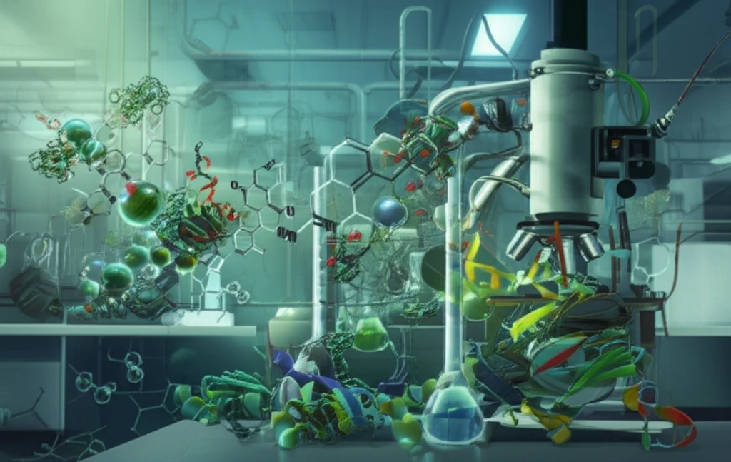 Enzymes converting phenols, symbolizing green chemistry innovation.