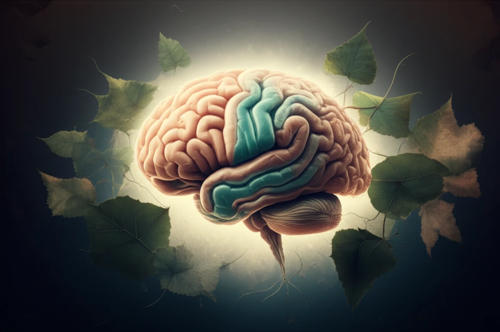 Brain protected by poplar leaf shield