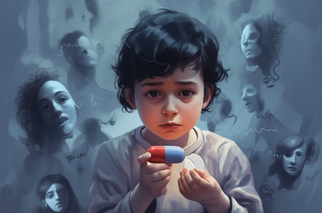 A child experiences auditory and visual hallucinations after taking Amoxicillin.