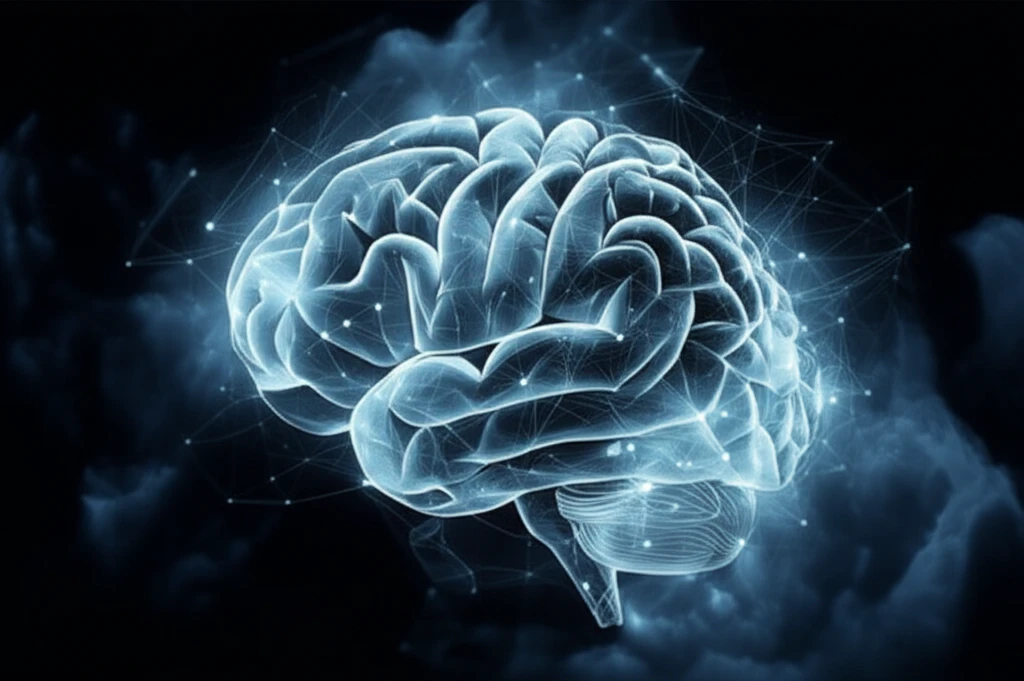 A digital illustration of a brain with interconnected glowing pathways, symbolizing clarity and structure emerging from initial complexity in neuroimaging.