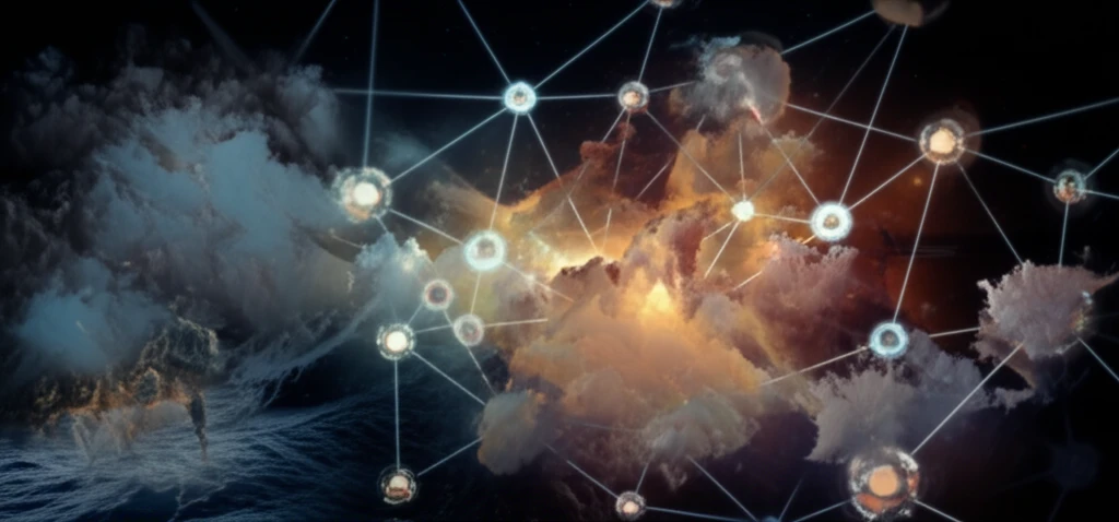 Interconnected network symbolizing holonic leadership in emergency response.