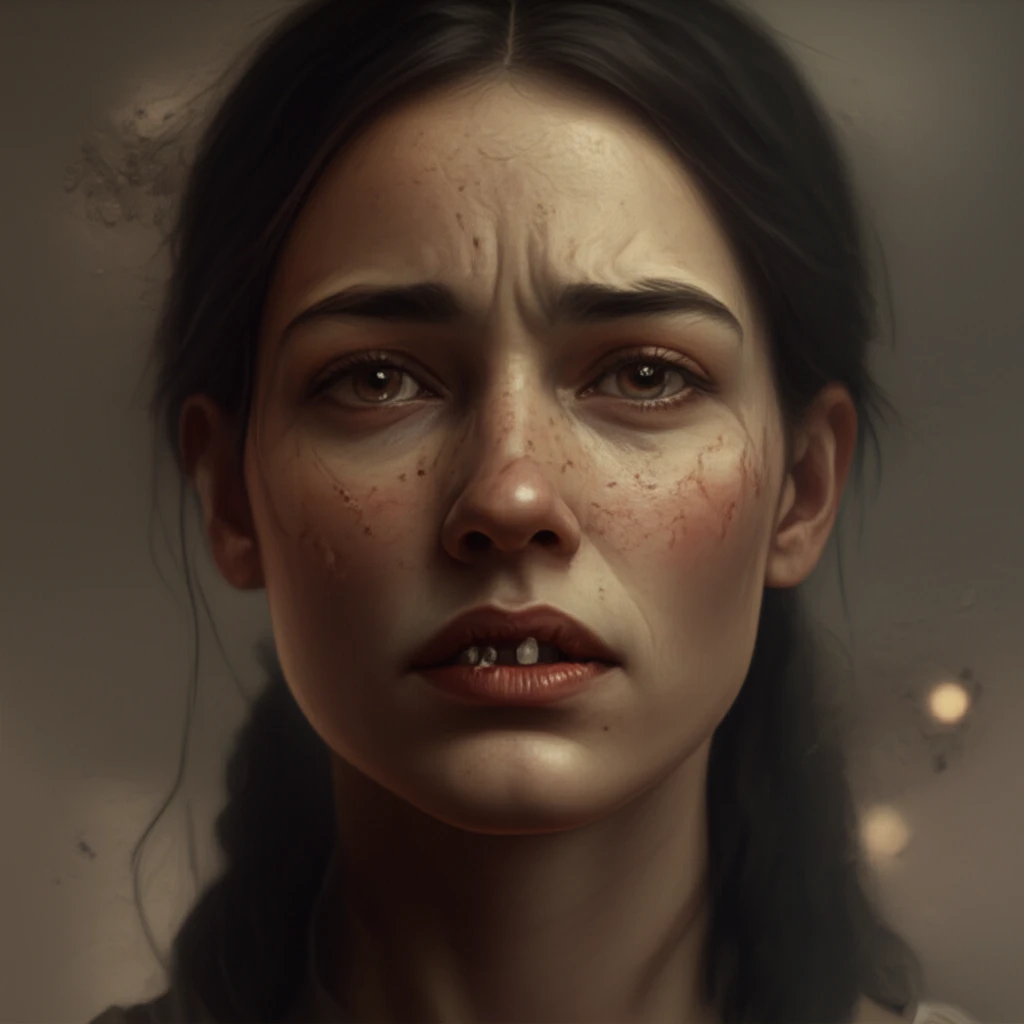 Worried person missing teeth