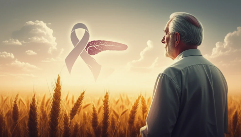 Symbolic image representing hope and resilience in the face of pancreatic cancer for older adults.