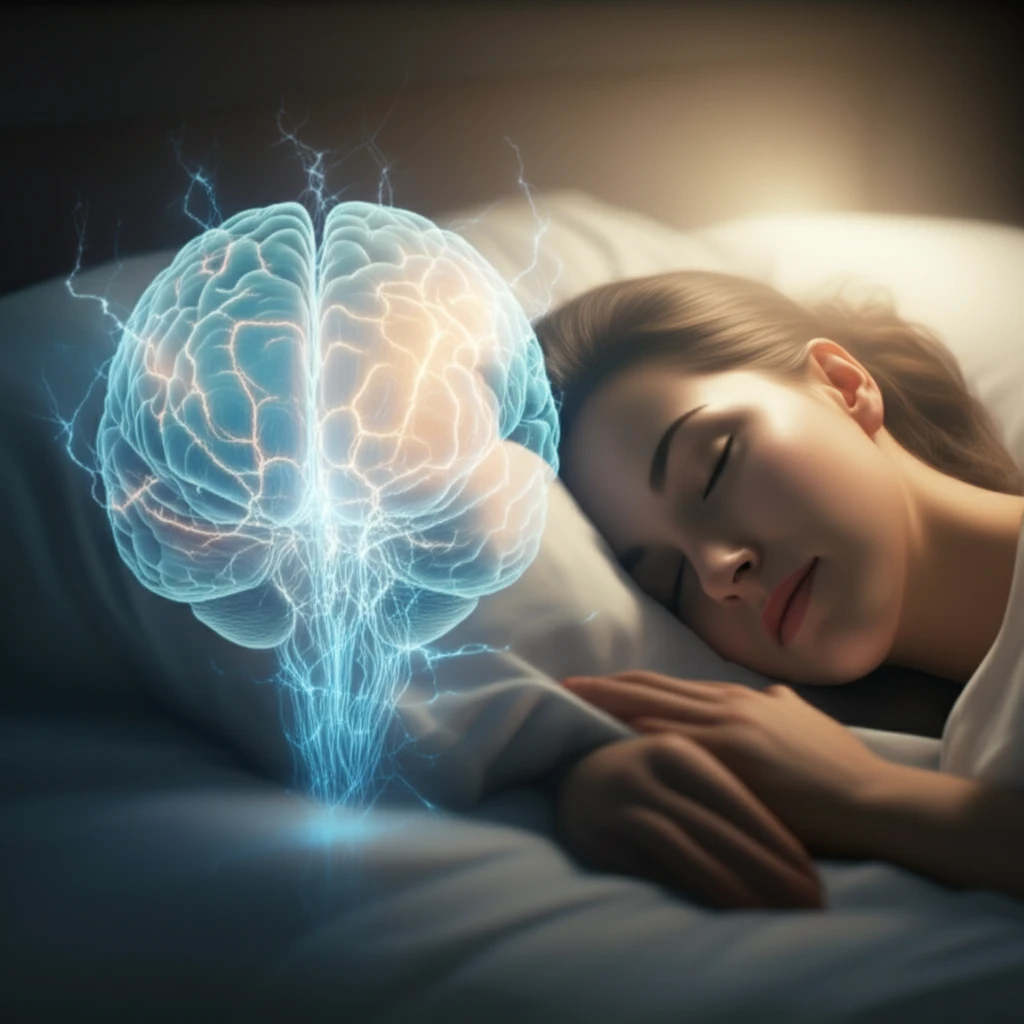 Brain Healing Through Sleep: A visual representation of neural pathways strengthening during sleep, symbolizing recovery from brain injury.