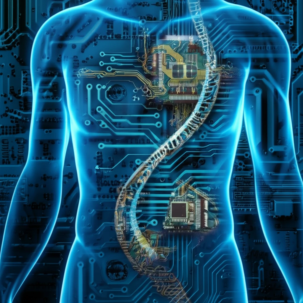 Biological circuit board inside a human body