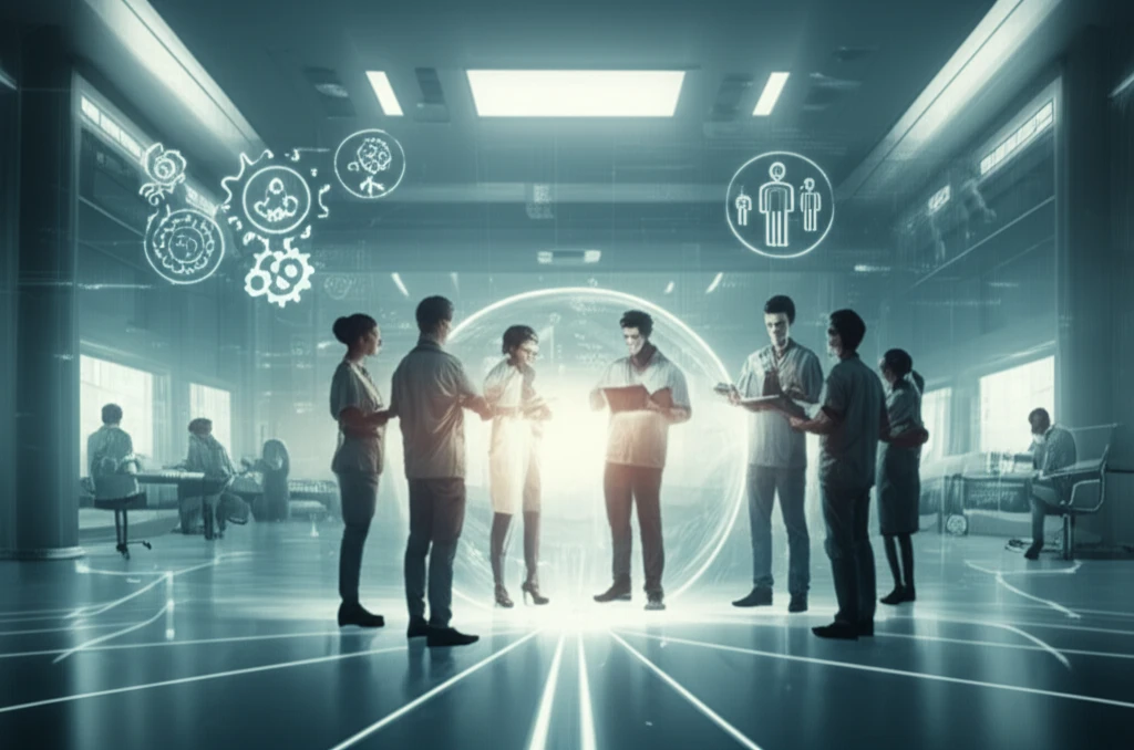 Healthcare professionals in a transparent discussion, symbolizing open communication and patient care.