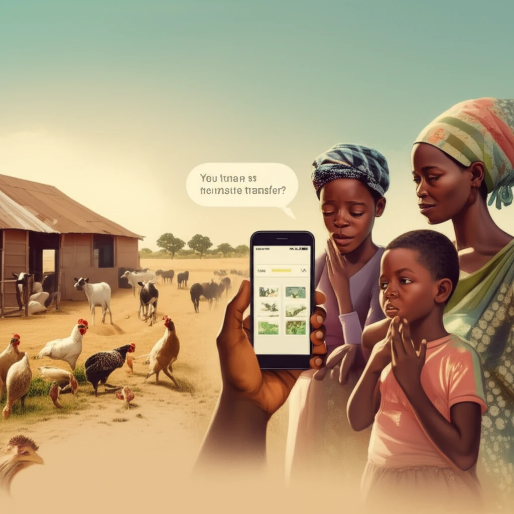 A Zimbabwean family receiving remittances used for agriculture.