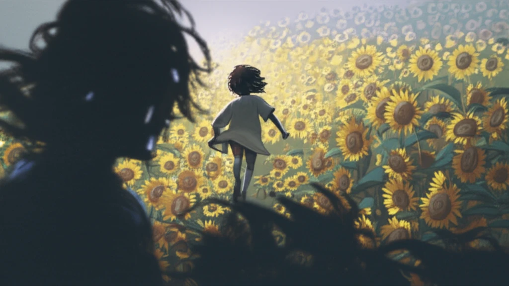 Symbolic image of a young person finding hope and resilience after trauma, bathed in a compassionate light.