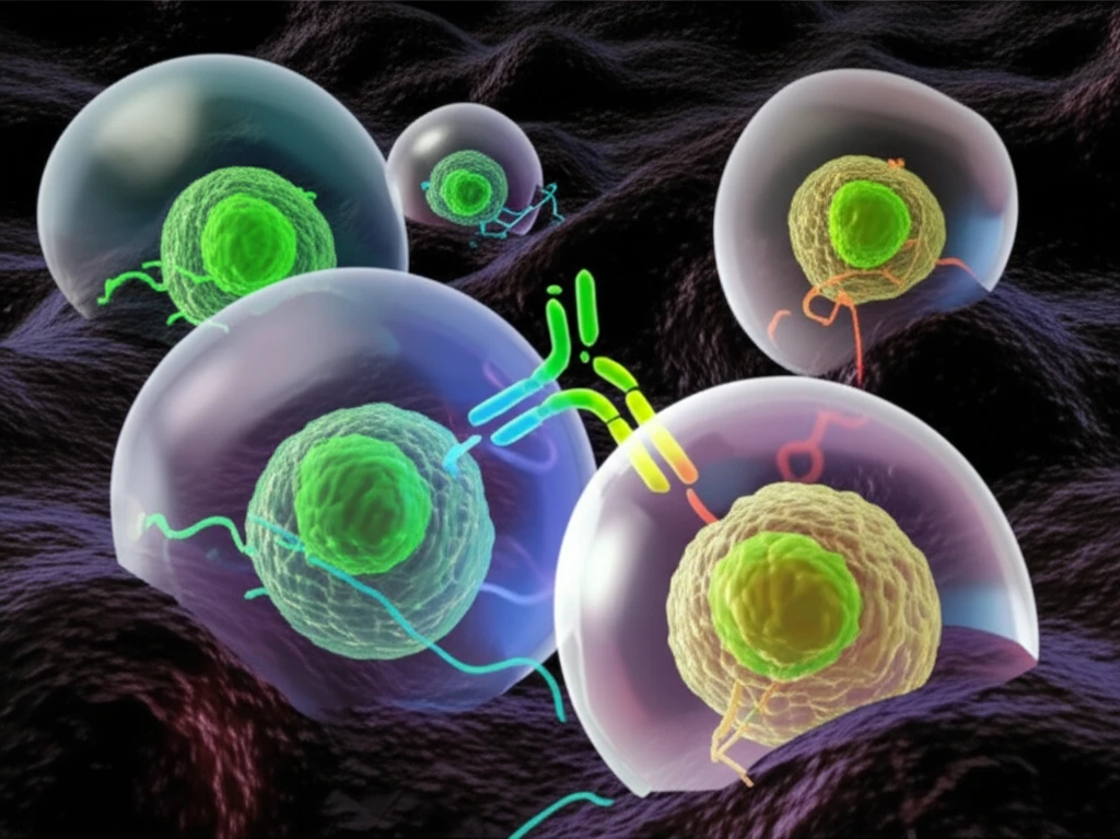 T-cells attacking cancer cells