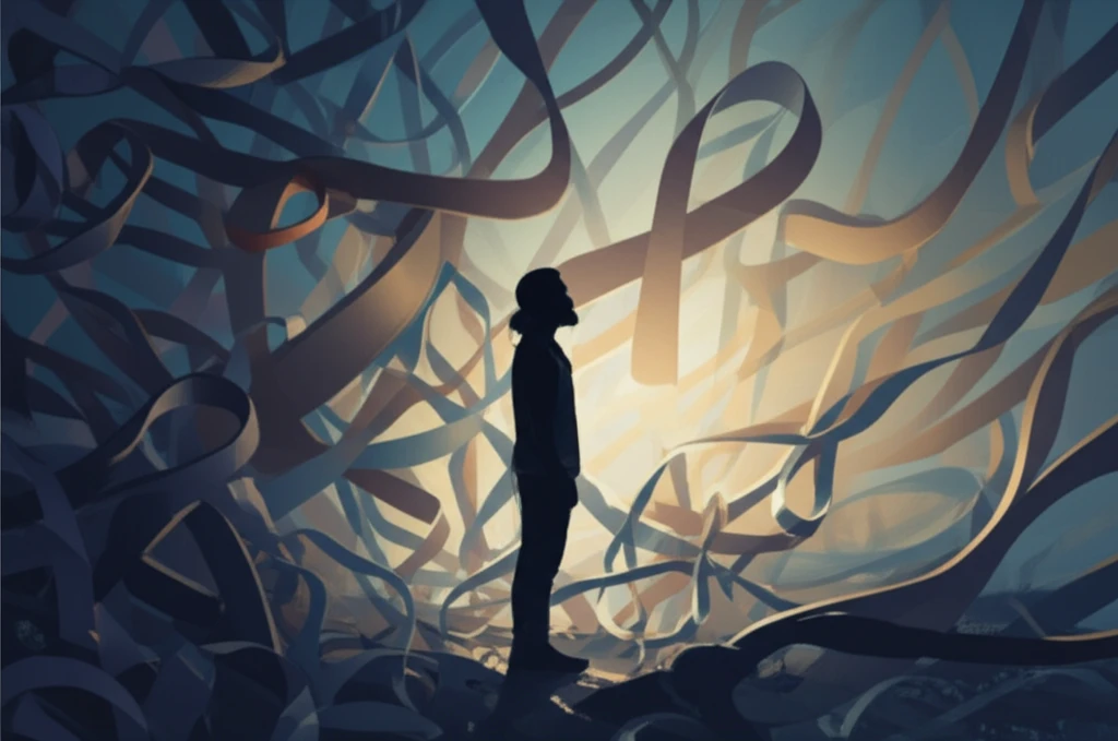 Symbolic representation of HIV stigma and alcohol abuse.