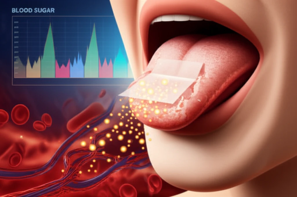 Oral film dissolving on the tongue, releasing glimepiride nanoparticles.