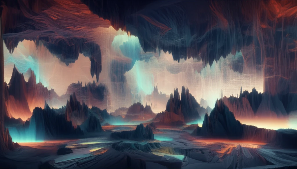 AI visualization of underground seismic data interpretation.