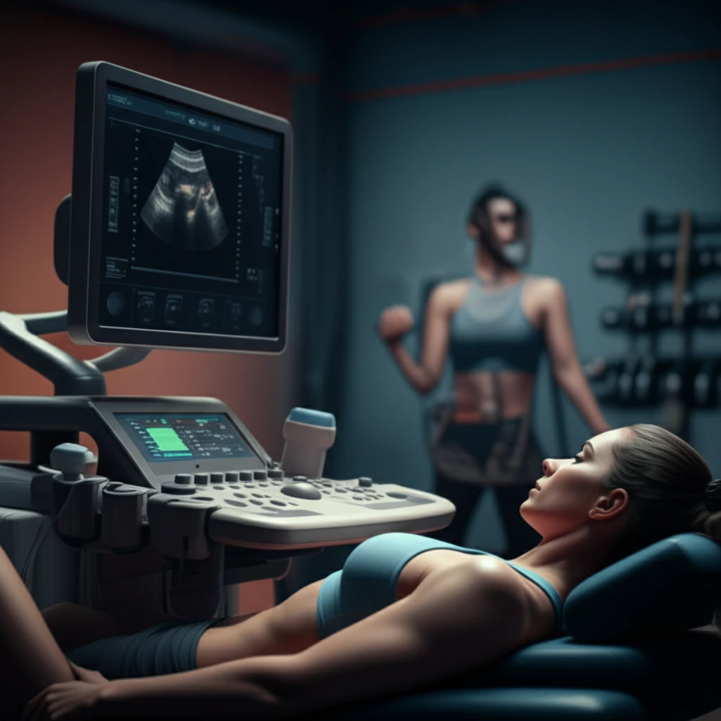 Muscle ultrasound scan image.