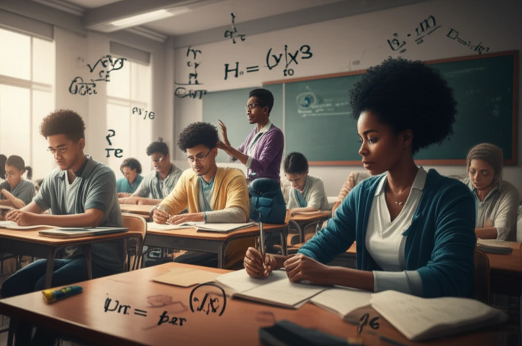 A vibrant and engaging math classroom scene.