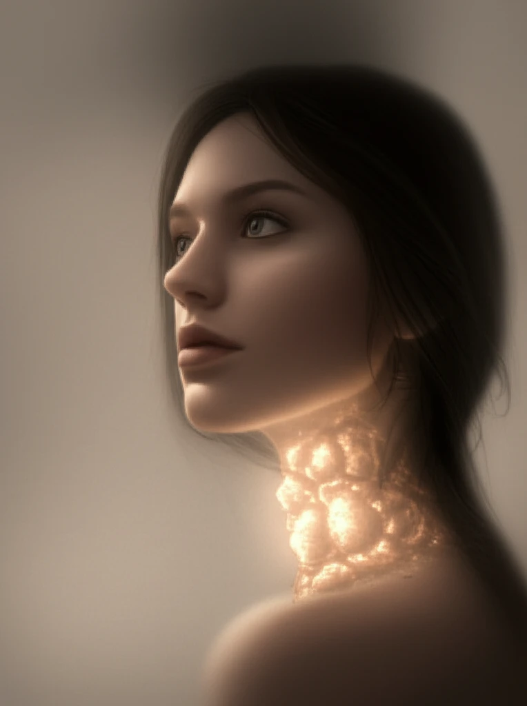 Neck mass pressing on the vagus nerve, a digital illustration.