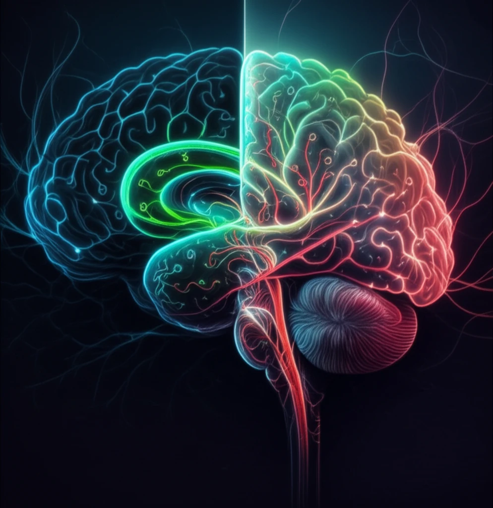 Illustration of a rat brain with glowing neural pathways representing memory and fear.