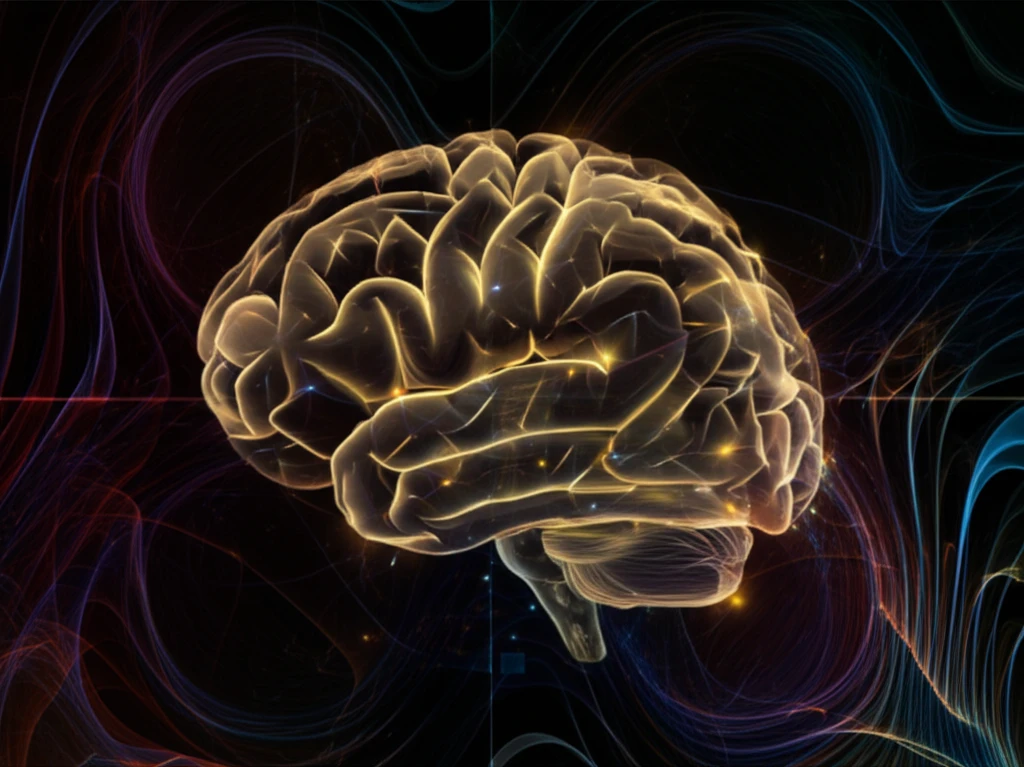 Brain with interconnected pathways symbolizing sensory processing.