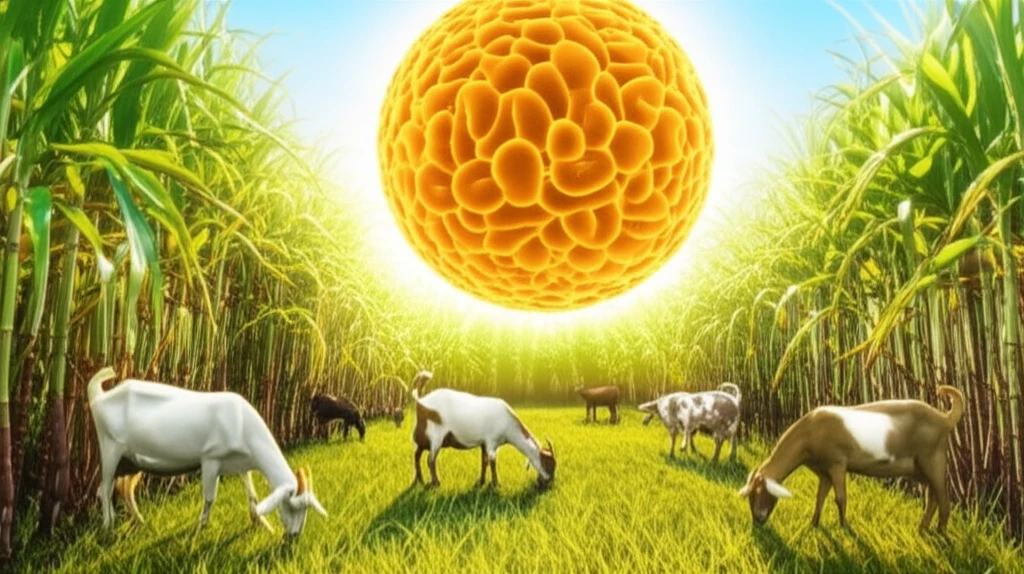 Sustainable goat farming with sugar cane yeast