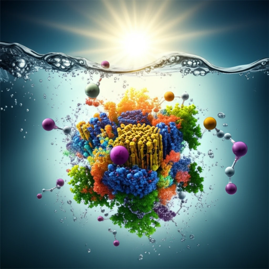 Microscopic view of nanocomposite cleaning water