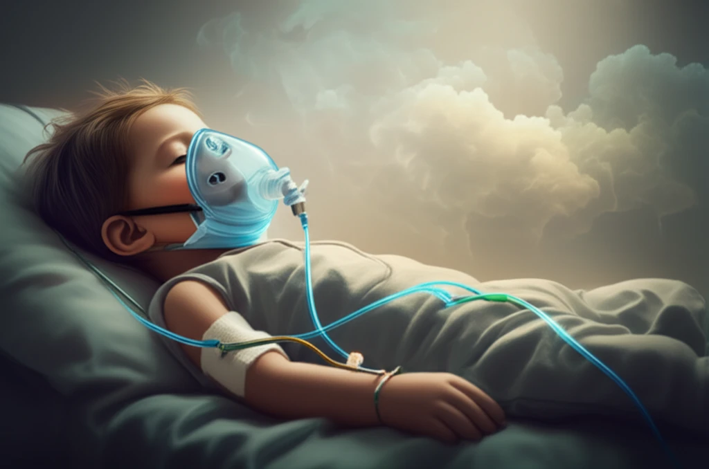 Child receiving IV anesthesia