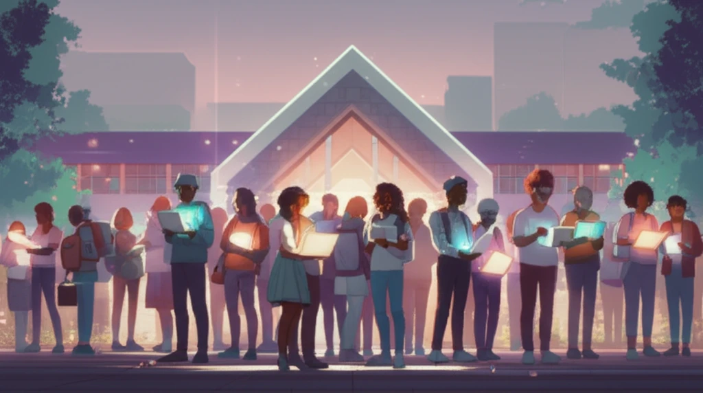 Diverse students on a vibrant university campus, symbolizing innovation and access to education.
