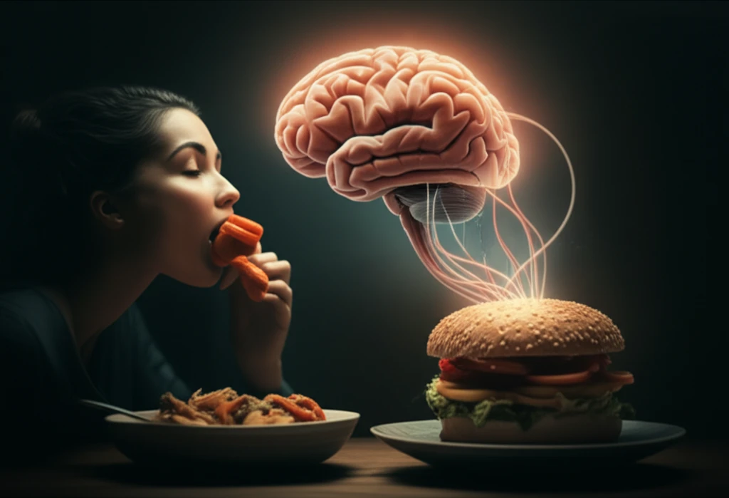 A surreal illustration of how brain expectations alter the perception of food flavor.