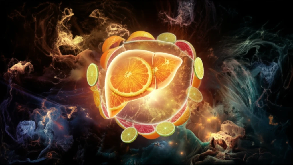 Glowing liver protected by a citrus shield from environmental toxins