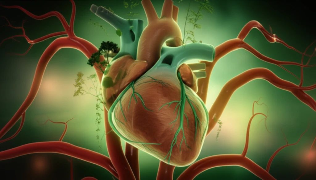 Herbal heart representing natural blood pressure support.
