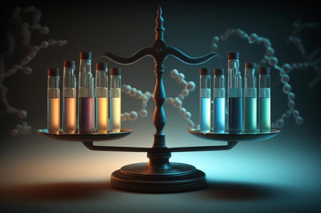 Balanced uterine fluid with interconnected proteins, influenced by estrogen and progesterone.