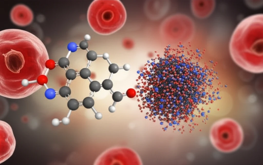 Fusidic acid transforming cancer cells into healthy cells, symbolizing hope.