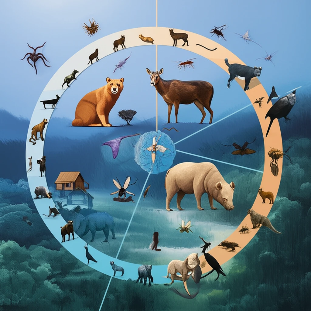 Interconnected cycles of Chagas disease transmission