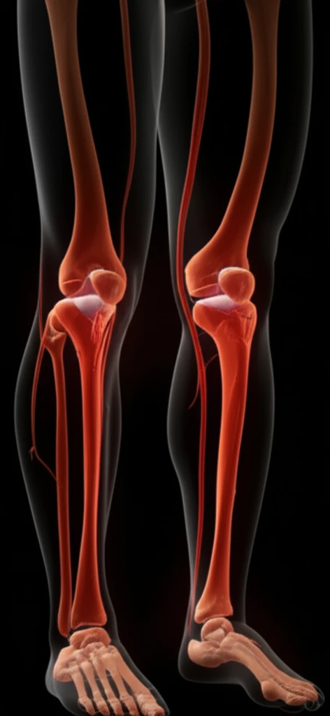 Glowing blood vessels in legs, non-contrast MRI scan.