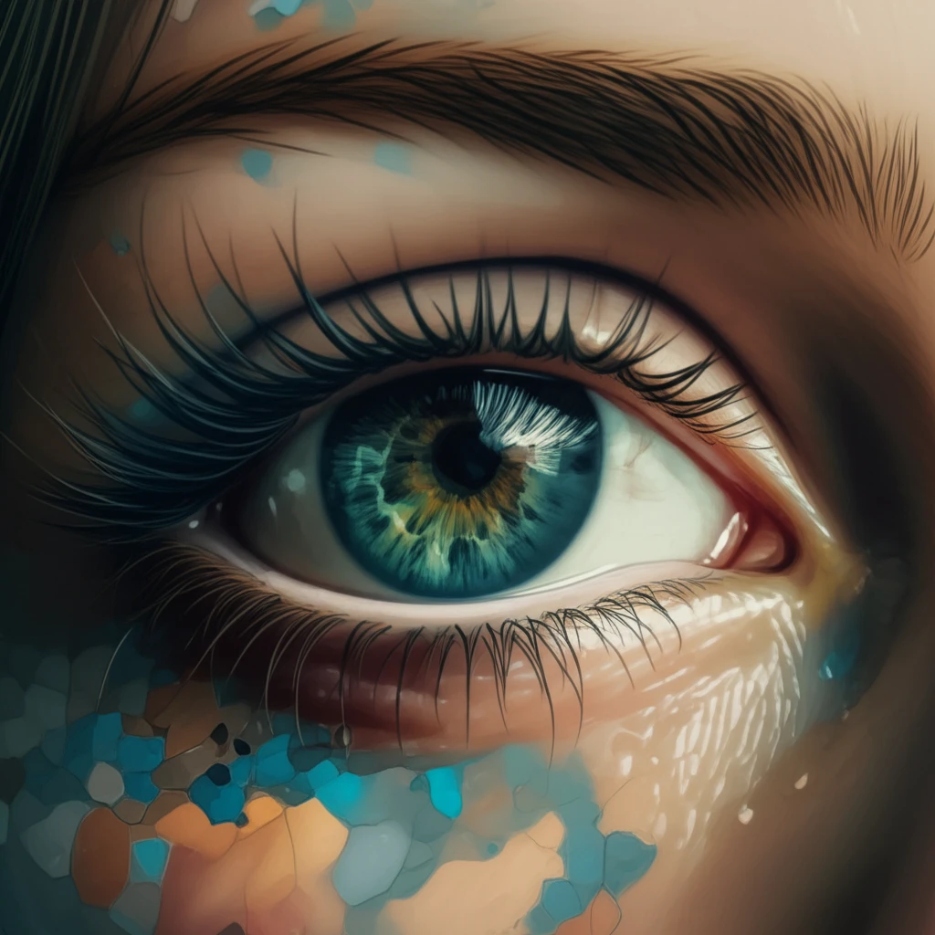 Serene eye with healthy lashes symbolizing blepharitis relief